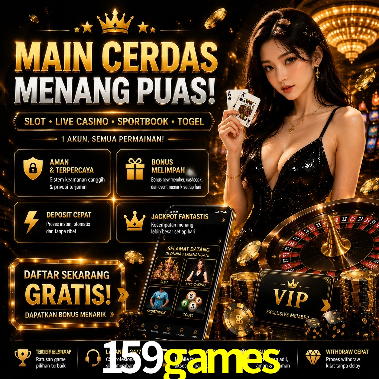 Slots no app 159games mobile