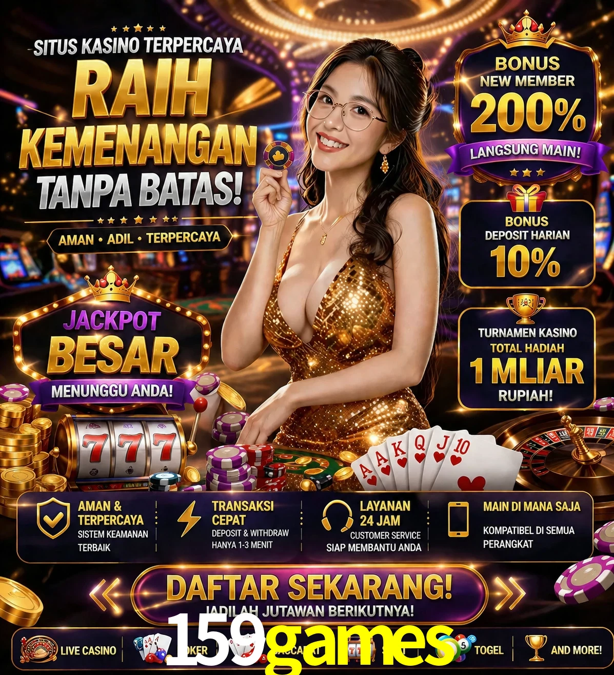 Roleta e blackjack 159games